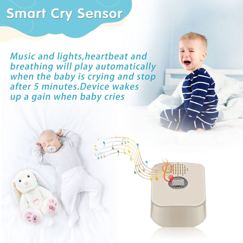 Baby Sleep Soother, Sound Machine,Noise Machine,Baby Shower Gifts Auto Off Timer,Soothe Rabbit Help Kids Go to Sleep
