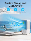 6000 CFM Swamp Cooler Air Conditioner, Outdoor Evaporative Air Cooler with 13.5 Gal Water Tank, Remote