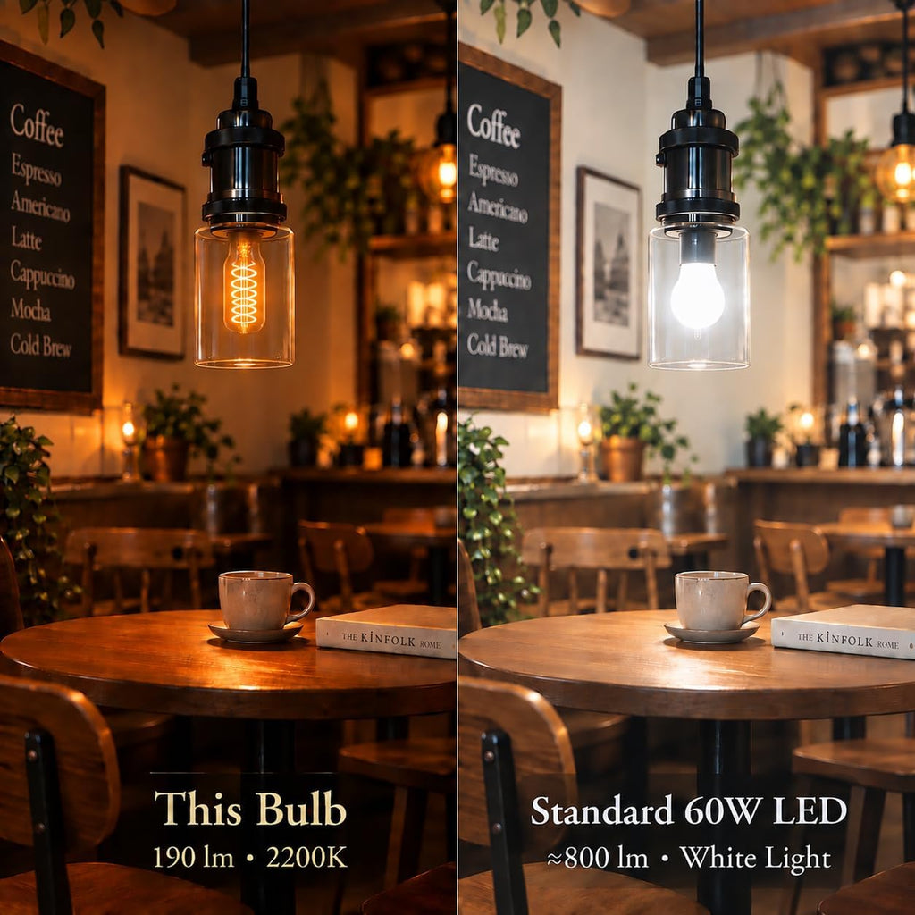 Edison Light Bulbs 40 Watt Dimmable T45 Vintage Warm Bulbs