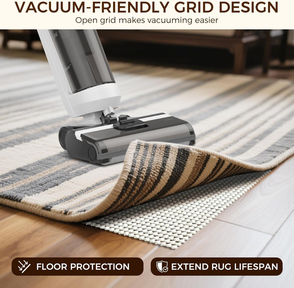 5 x 7 FT Rug Pad Gripper for Hardwood Floors, Non Slip Rug Pads for Area Rugs, Extra Thick Under Rug Padding, Protect - Set of 35