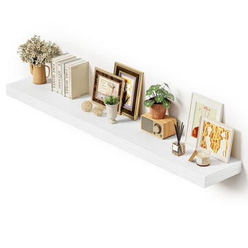 Deep Floating Shelves 55x10" Set of 1, White