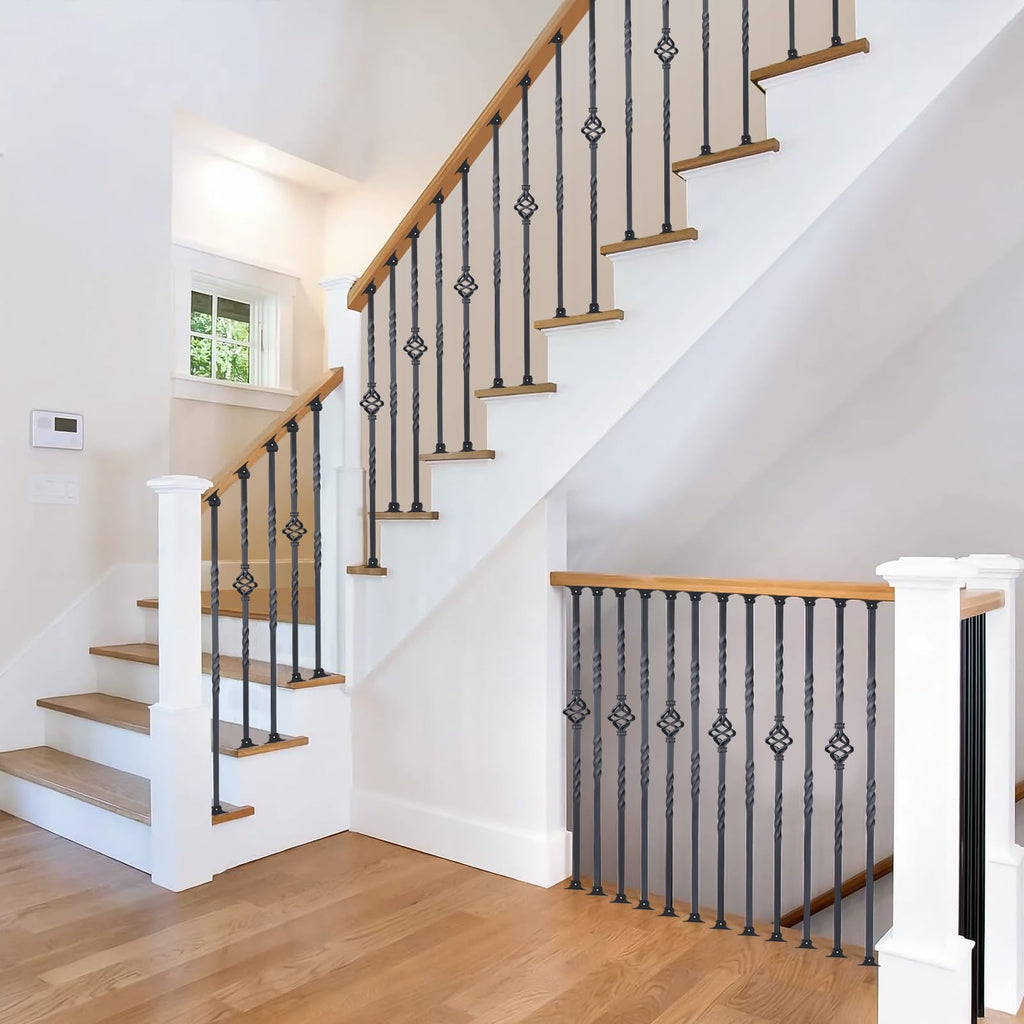 16 Pack Staircase Balusters, Iron Balusters for Staircase Indoor
