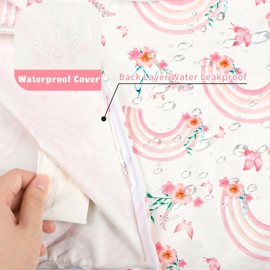 Baby Waterproof Nursing Pillow Cover, Stretchy Nursing Covers for Breastfeeding Pillows, Adorable Infant Feeding