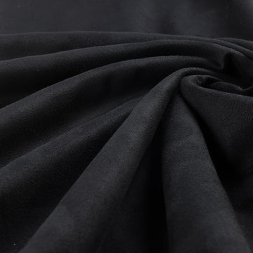 Suede Upholstery Fabric Black Double-Side Smooth Material 64"×98"
