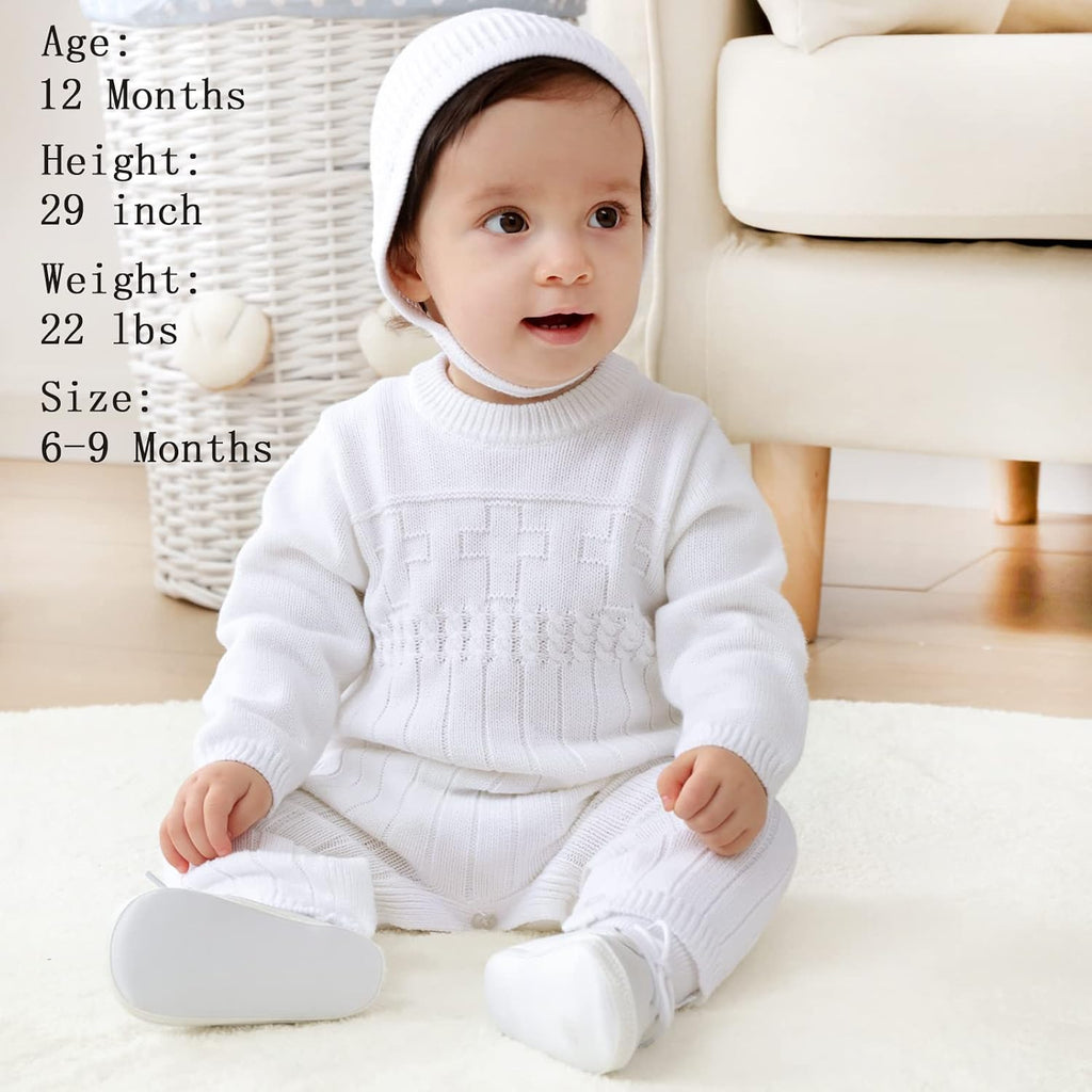 2 Pc Knit - Boy Clothes,Baptism Christening Outfits