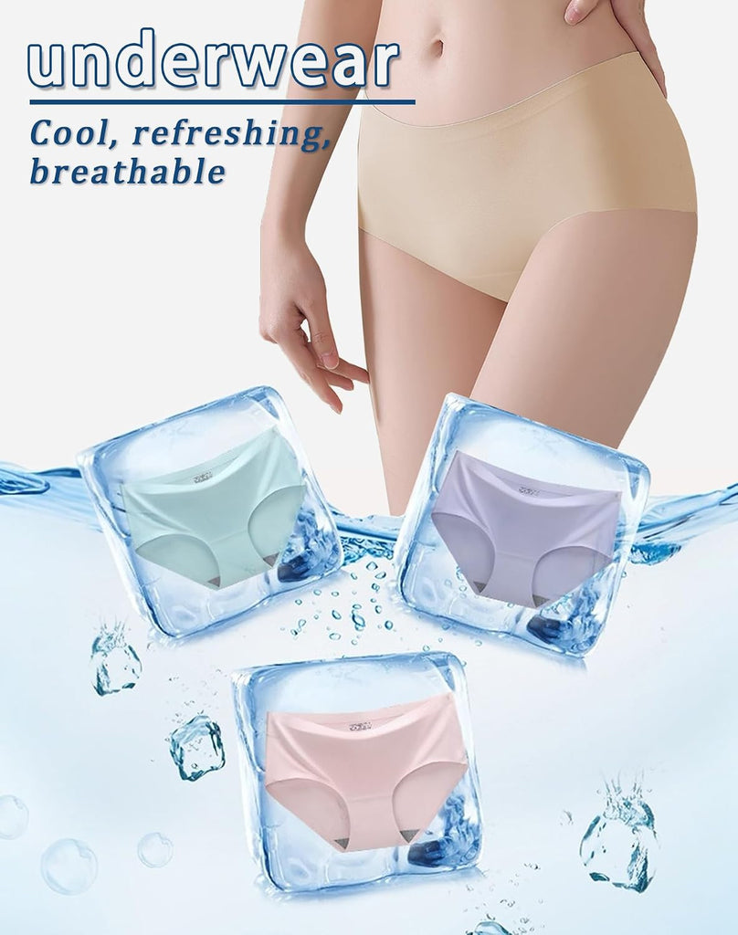 Teen Girls Underwear Seamless Stretch No Show Panties Multi-Pack