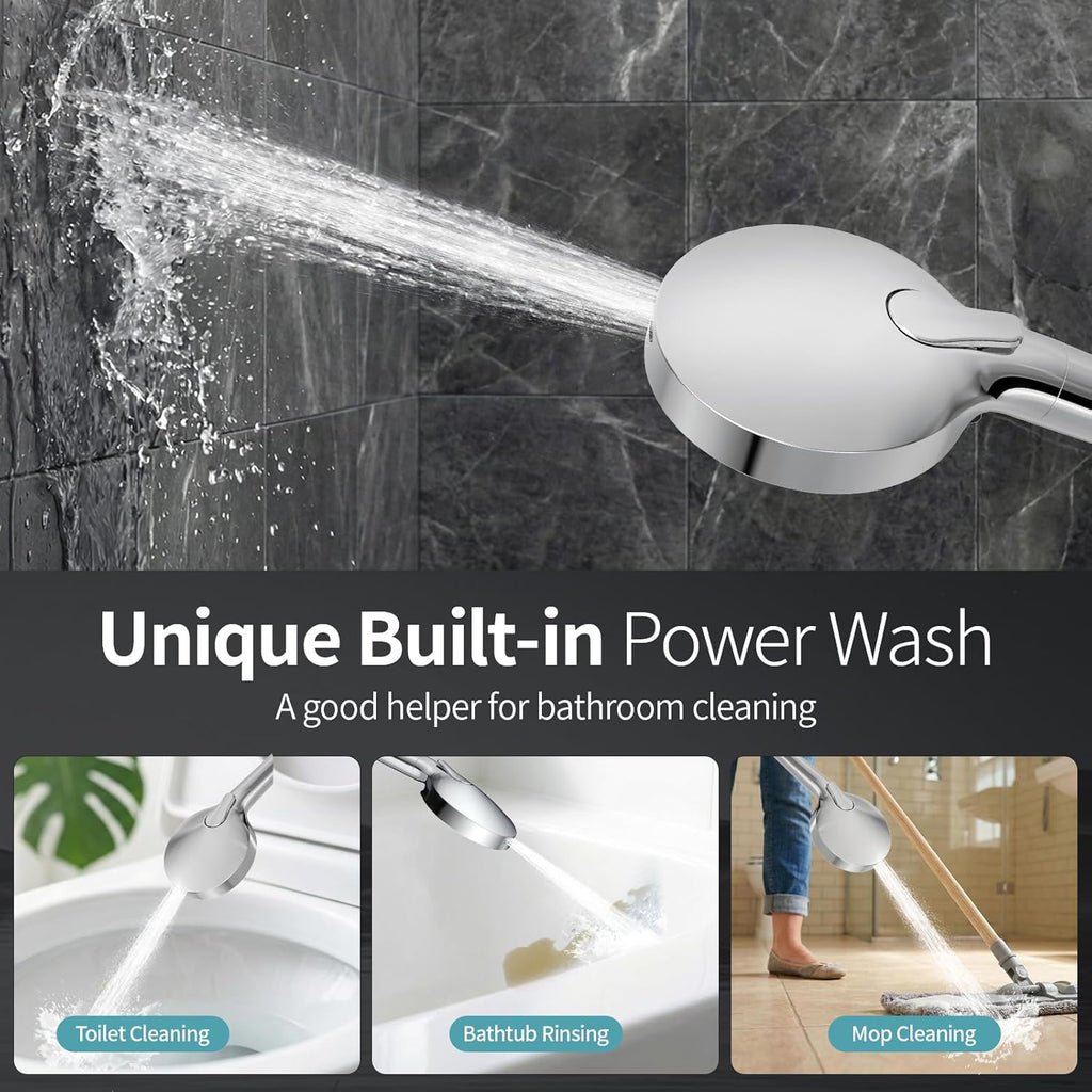 NSF Certified Filtered Shower Head with Handheld for Hard Water to Remove Chlorine High Pressure 9-Spray Setting (with