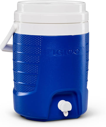 2 Gallon Portable Sports Cooler Water Beverage Dispenser, Insulated Cooler Dispenser, Majestic Blue