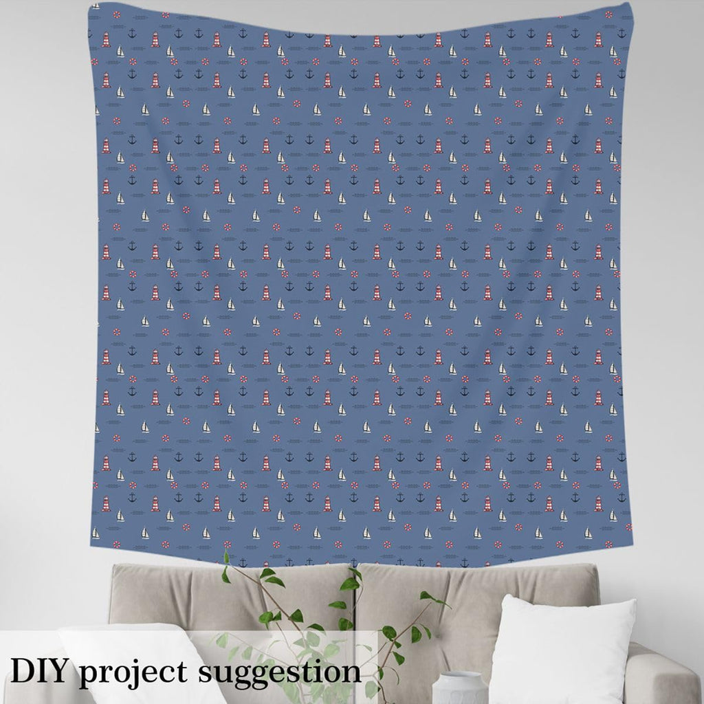 Upholstery Nautical Fabric By The Yard Decorative Soft