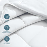 Duvet Insert Comforter - King/California King - Goose Down Alternative - Ultra-Soft - Premium 1800 S