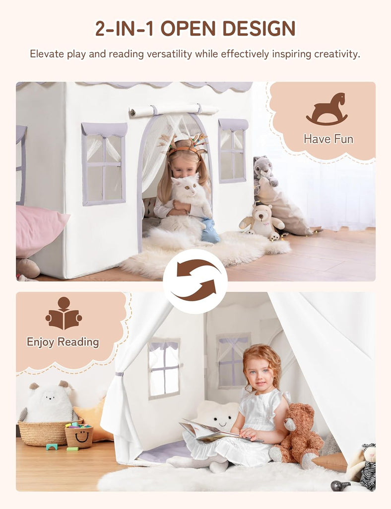 In-1 Kids Play Tent, Indoor Tent with Double Doors