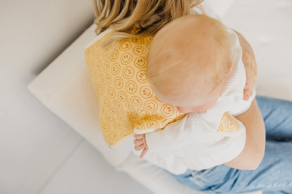 Premium Baby Burp Cloths - 3-Pack Large Cotton Burp Cloths, Extra Soft Spit Up Rags with 3 Absorbent Layers, Perfect