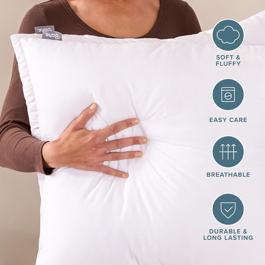 Throw Pillow Insert 18 x 18 Inches (, White) - Set of 2