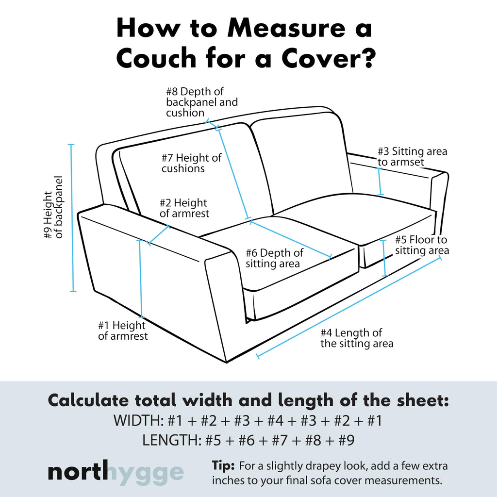 Large Gauze Sofa Cover%100 Pure Cotton, Couch Covers for 3 Seater, 4 Seater Sofa, Sectional, 4 Layered Natural Muslin