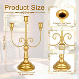 8 Pcs Gold Candelabra 12 Inch 3 Arm Metal Candle Stand Wedding Candlestick Holder for Table Centerpieces Wedding