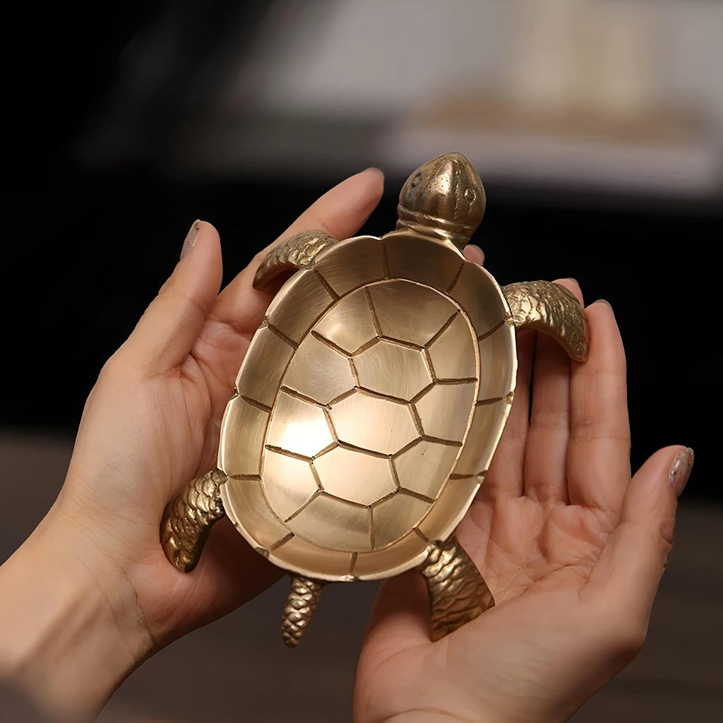 Brass Turtle Jewelry Tray - Candle Holder - Jewelry Dish - Perfect for Wax Candles, Rings, and Trinkets Dish,Birthday
