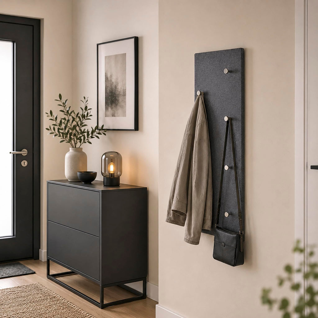 Wardrobe, Granite Finish/Chrome Nickel