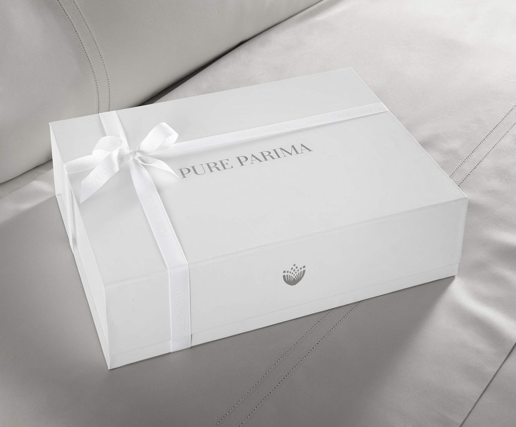 Yalda Duvet Cover Set - 100% Certified Egyptian Cotton, Double-Hem Stitch, Queen, Grey