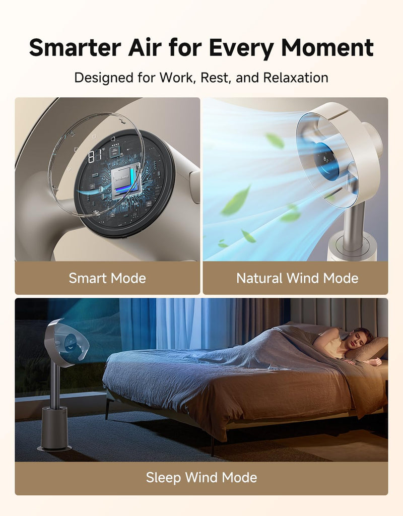 Bladeless Tower Fan MF10 with 270° Spatial Airflow