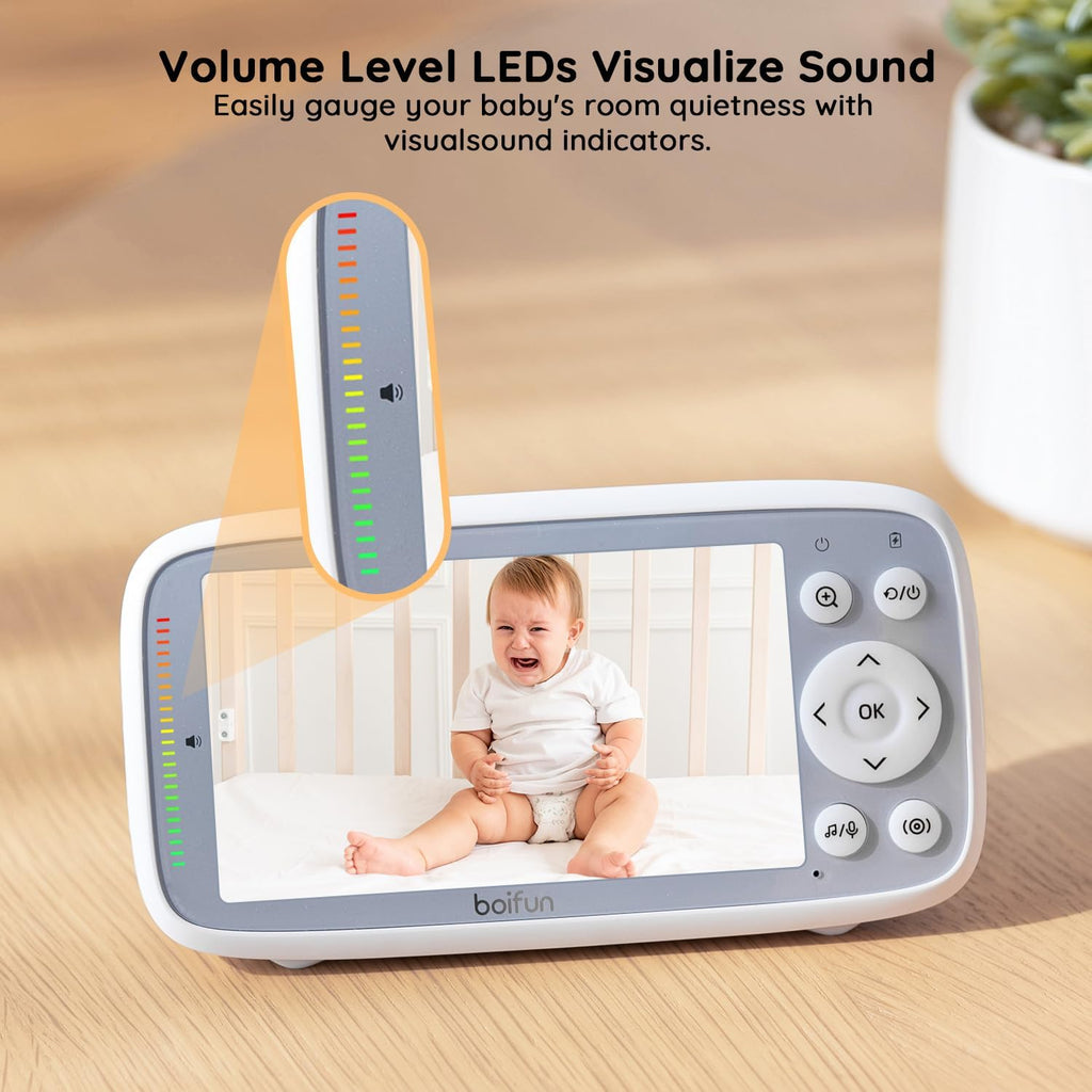 No WiFi Baby Monitor with 4" 720P IPS Screen with Camera and Audio