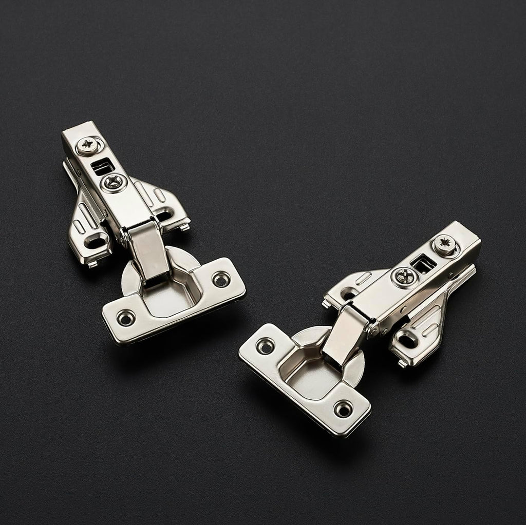 1 Pair 2 Packs Full Overlay Cabinet Door Hinges,105 Degree Adjustable Concealed Kitchen Cabinet Hinges Soft Close for