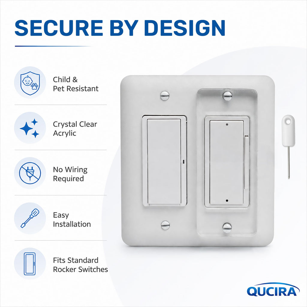 Child Proof Light Switch Cover Guard for Decora/Rocker Switches