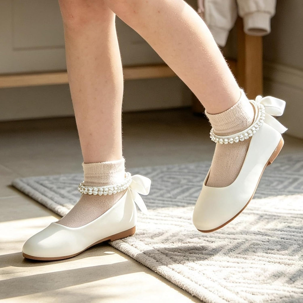 Toddler Flower Girl Dress Shoes Mary Jane Flats