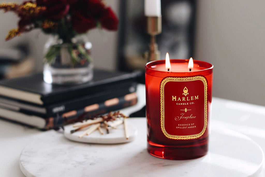 Josephine - Luxury Scented Soy Candle, 11 oz - 80-Hour Burn Time | Rose, Jasmine, Warm Amber, Tonka Bean, and