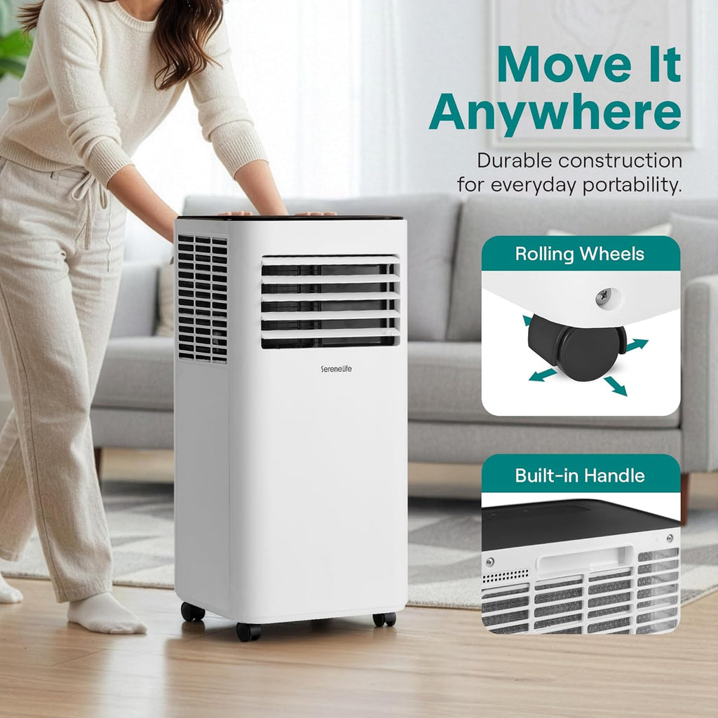 Small Air Conditioner Portable 8,000 BTU with Built-in Dehumidifier - Portable AC unit for rooms up to 350 sq ft
