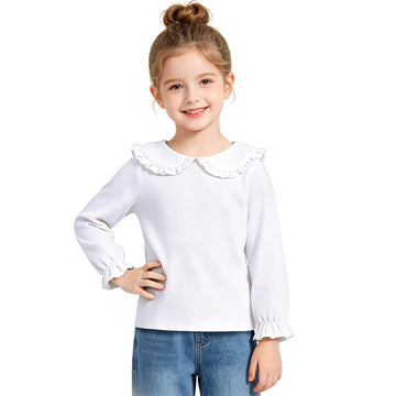 Toddler Girl T-Shirt Girl Peter Pan Collar Blouse