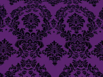 Taffeta Flocking Damask Purple 58 Inch Wide Fabric by The Yard from