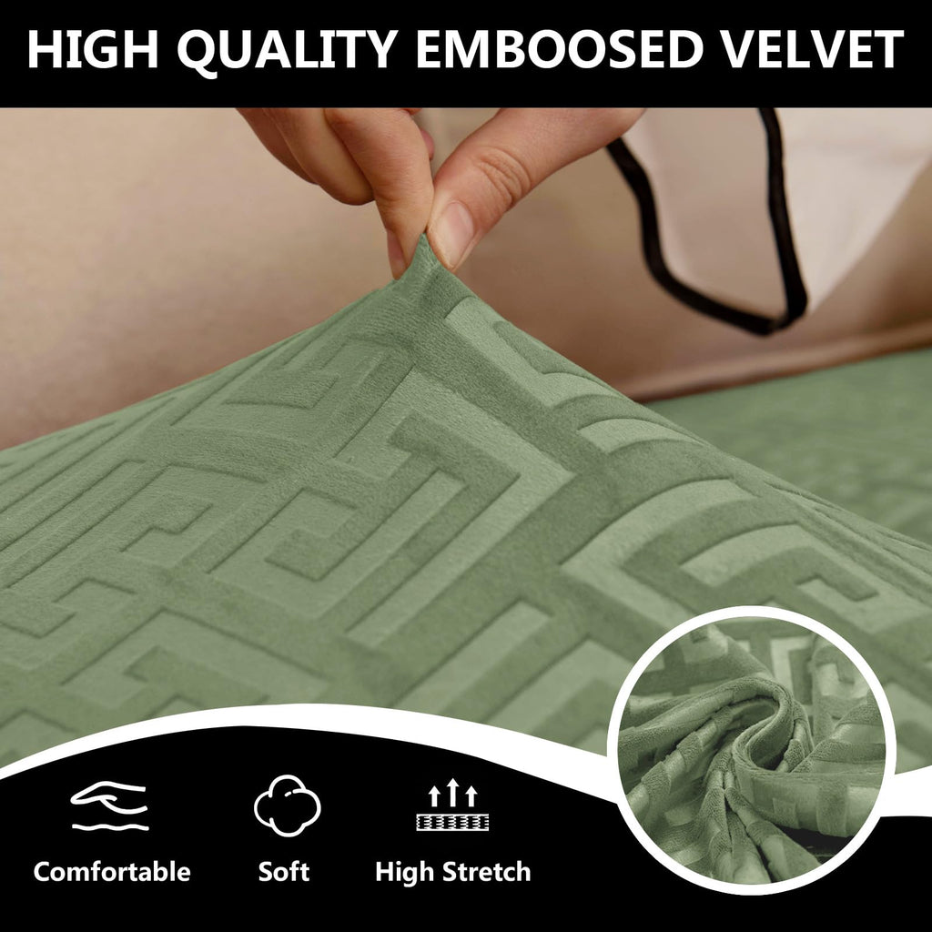 10 Pieces Stretch Sofa Cushion Covers for U-Shaped Modular Sectional Couch with 4 Seats+4 Backs+2 Arms, Upholstered