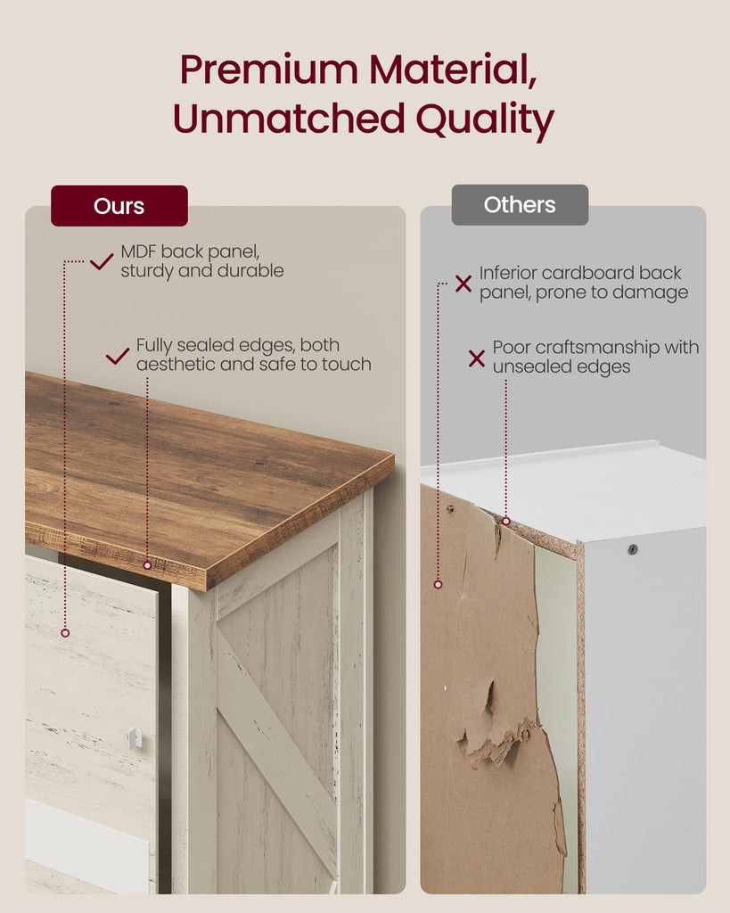 Farmhouse Bookshelf, 9-Cube Storage Organizer with Legs