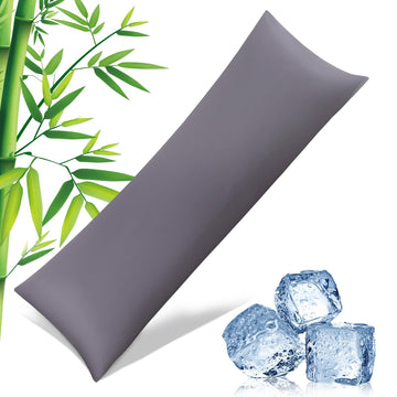 Body Pillowcase with Zipper Cooling Viscose from Bamboo Zippered Pillowcases, Cool & Breathable Body Pillow Cover for