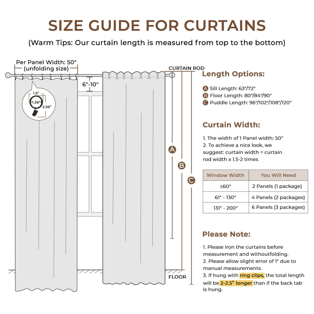 100% Blackout Curtains Oatmeal Linen Look Curtains 84 Inch Long