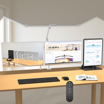 36W Ultra Bright Architect Desk Lamp with Clamp, Tall Overhead Rotatable Led Desk Light, 47Inch Long Adjustable