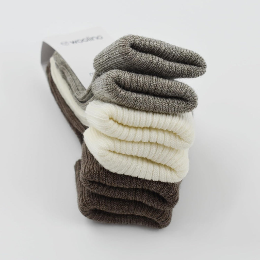 Wool Baby Socks, Washable Merino Wool Infant Toddler Kids Socks, to 8 Years (Pack of 3)
