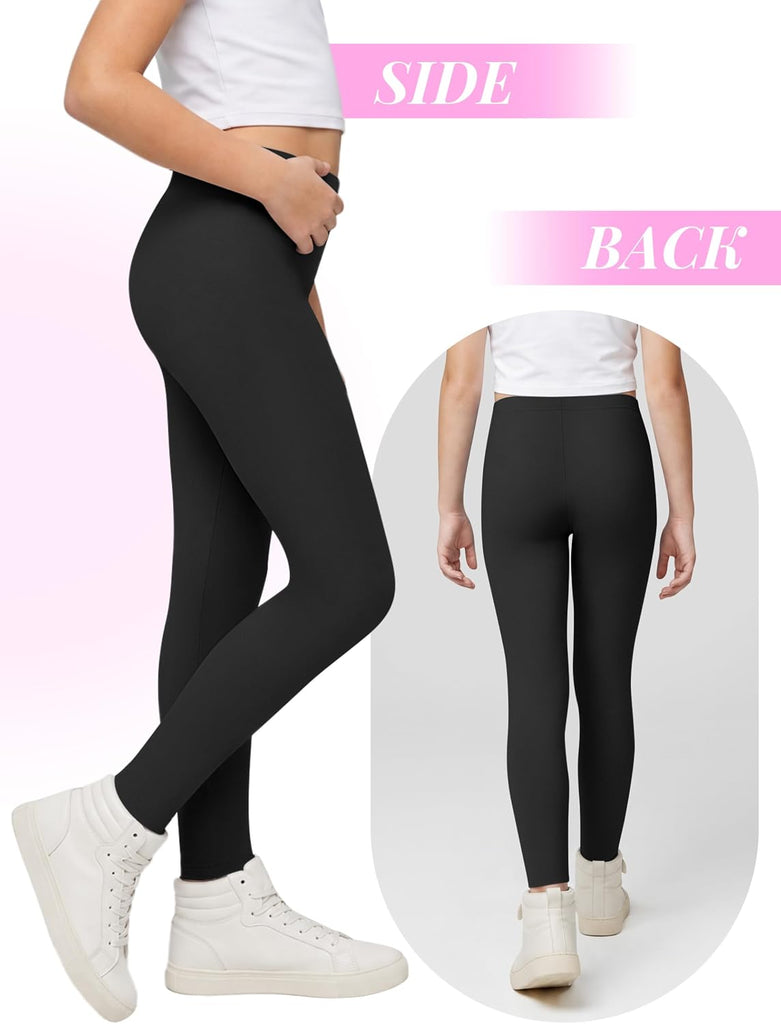 4 Pack Girls Leggings Full Length Tight Pants