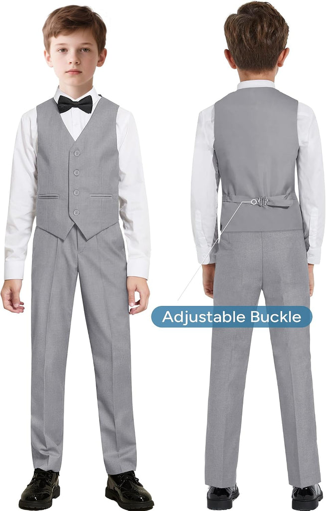 Boys Complete Suits Set with Suspenders Standard & Husky