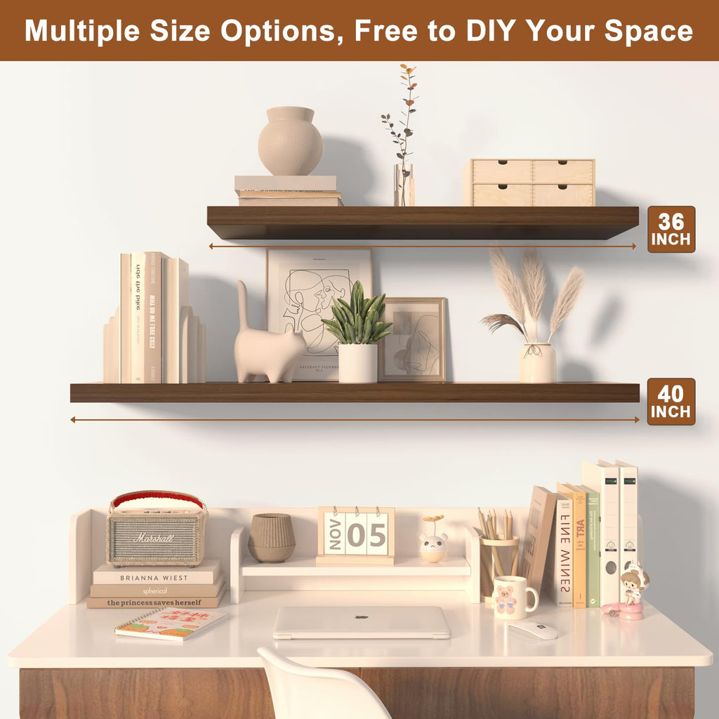 Large Floating Shelves for Wall 1 Pack Deep Floating Shelves No Drilling Accessories Included Deep Wall Shelves