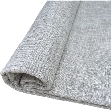 Thick Upholstery Fabric for Chair, Faux Coarse Slub Linen Type Cloth Material, for Sofa Seat Repair (1 Light Grey, 10