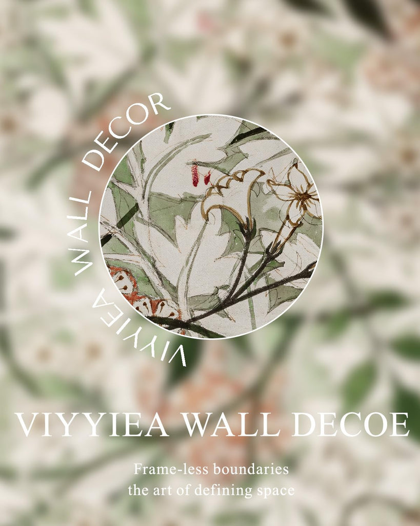 Extra Large Canvas Wall Art - Vintage Botanical Scroll, 36x54 Inch