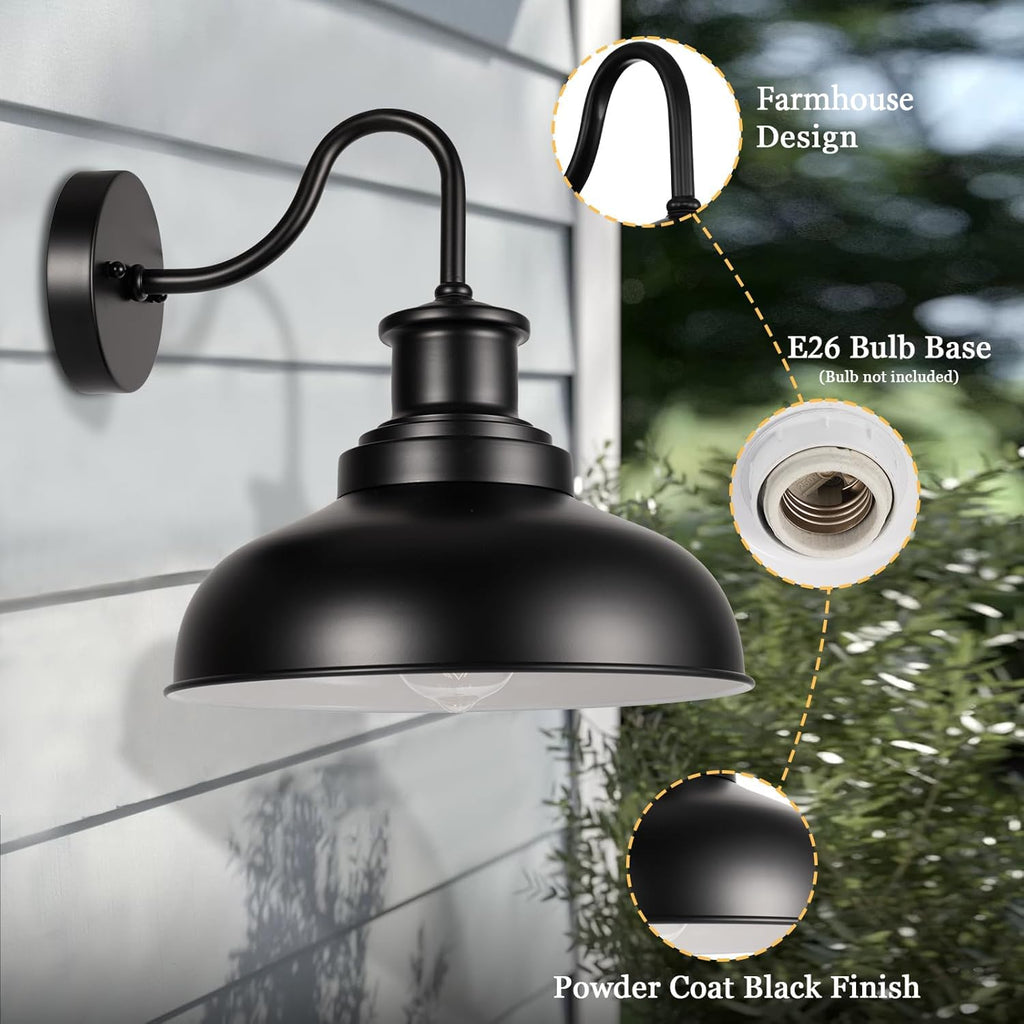 Outdoor Barn Lights Outdoor Wall Sconces Farmhouse Exterior Wall Mount Light Vintage Outside Wall Lighting Fixture