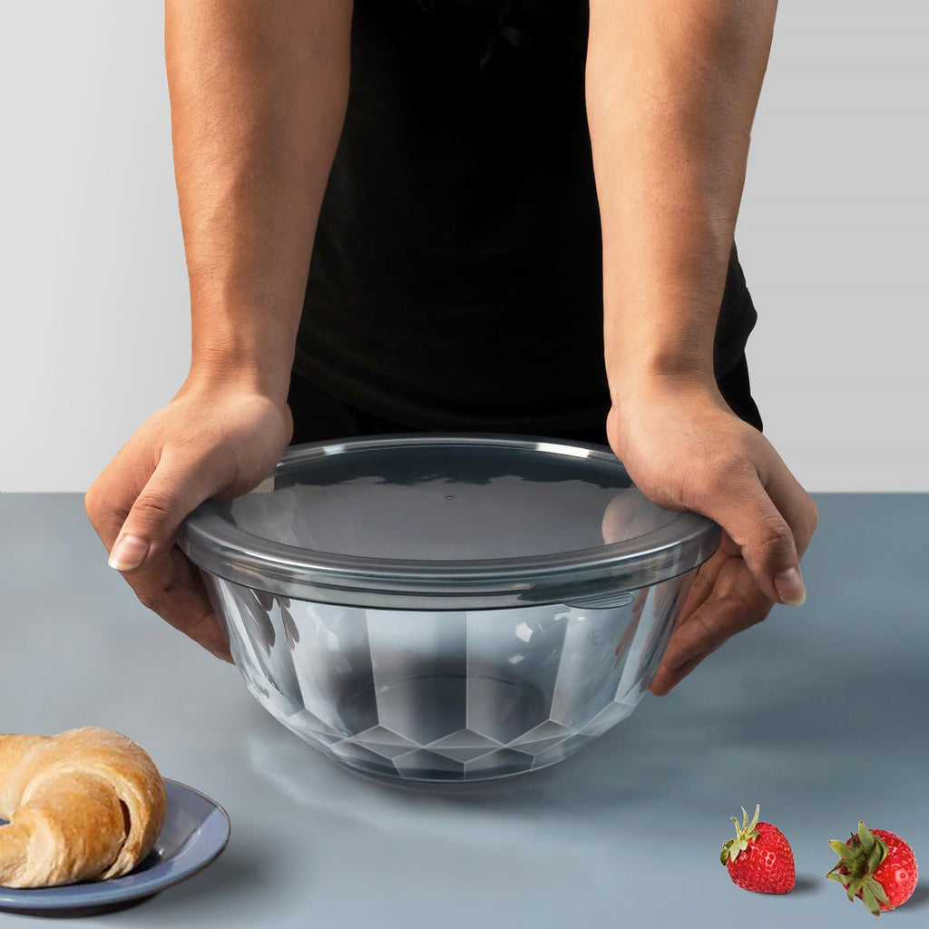 Glass Mixing Bowls with Airtight Lids, 5 PCS Thick Glass Nesting Bowls