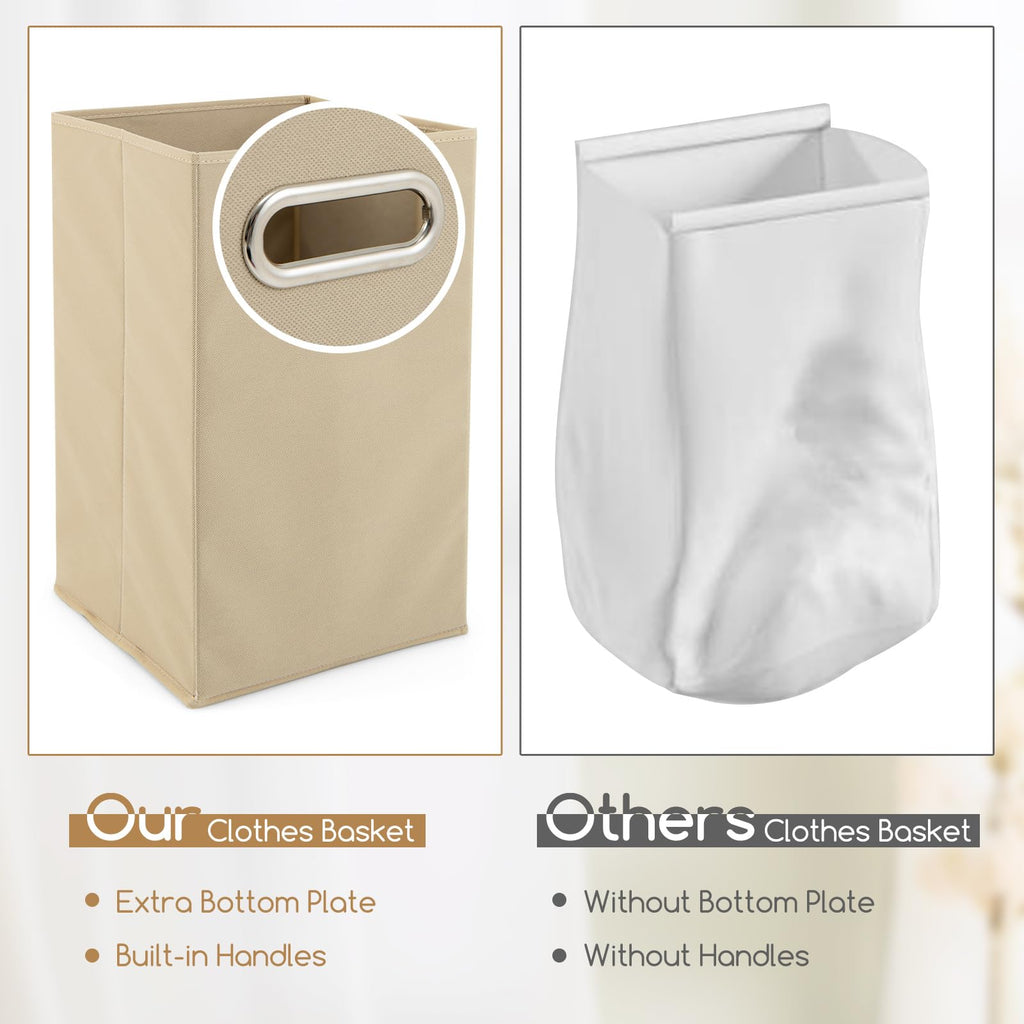 Tilt Out Laundry Hamper - Laundry Hamper Cabinet with 3 Tier Storage Shelves, Removable Laundry Basket, 51" Tall