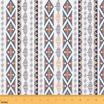 Boho Upholstery Fabric, Aztec Fabric By The Yard, Bohemian Geometric
