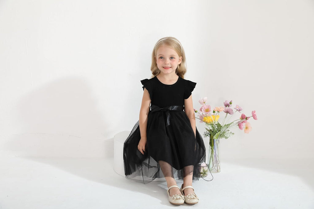Toddler Girl Tulle Dress Summer Ruffle Sleeveless Baby Girl Fashion Casual Dresses 2