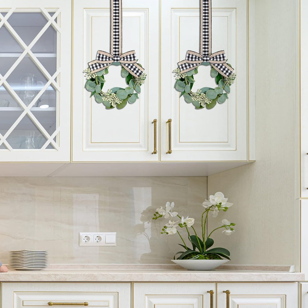 Inch Mini Artificial Eucalyptus Wreaths - Set of 2