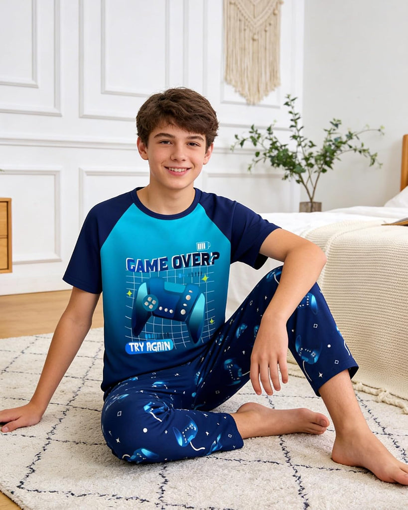 Boys Pajamas Little Big Boys Short Sleeves and Pants Pajamas Piece Pjs Set Kids Sleepwear