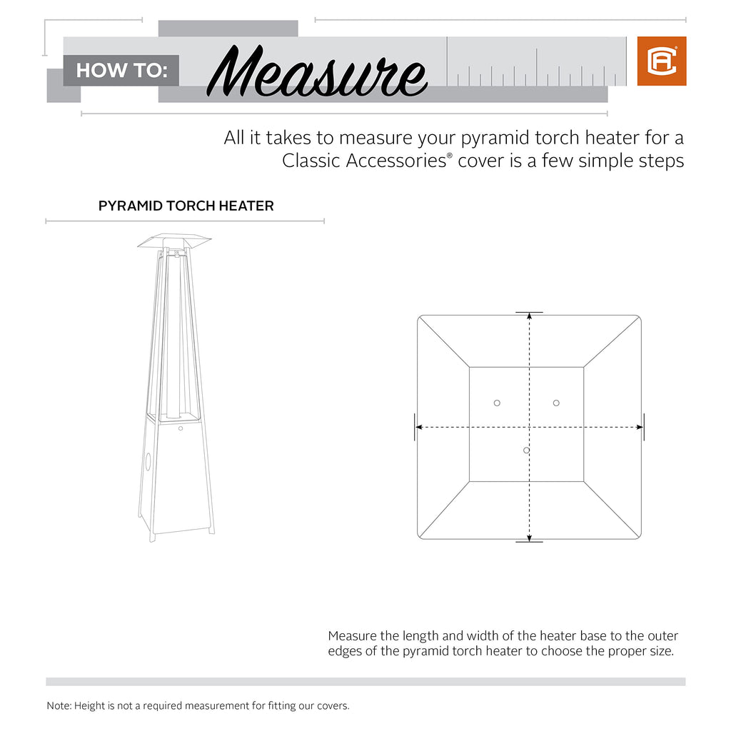 Water-Resistant 21 Inch Pyramid Torch Patio Heater Cover, Patio Furniture Covers